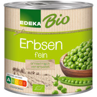 Edeka Bio Erbsen fein (400g Dose ATG 280g)