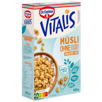 Dr. Oetker Vitalis Knusper-Müsli ohne Zuckerzusatz 6er Pack (6x420g Packung) + usy Block