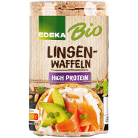 Edeka Bio Linsenwaffeln High Protein 3er Pack (3x90g Packung) + usy Block