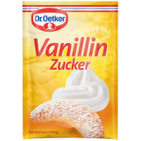 Dr. Oetker Vanillin Zucker aromatisch zum Backen und verfeinern von Süßspeisen 6er Pack (6x40g Packung 5er) + usy Block