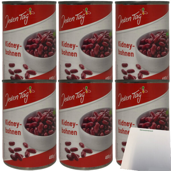 Jeden Tag Rote Kidneybohnen 6er Pack (6x255g ATG Dose) + usy Block