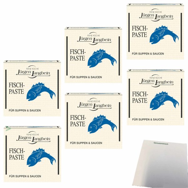 Jürgen Langbein Fisch-Suppen-Paste 6er Pack (6x50g Packung) + usy Block