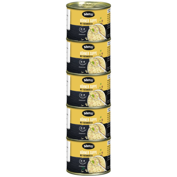 Menzi Hühner Suppe mit Fadennudeln (5X200ml Dose)