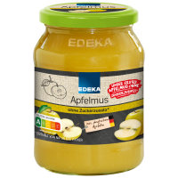 Edeka Apfelmus ohne Zuckerzusatz 3er Pack (3x360g Glas) +...