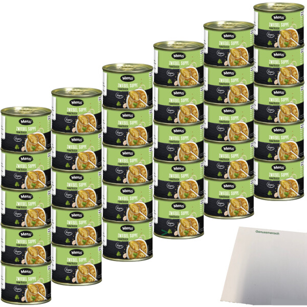 Menzi Zwiebelsuppe französisch 6er Pack (30x200ml Dose) + usy Block