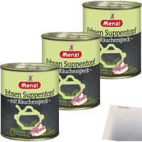 Menzi Erbsen Suppentopf mit Räucherspeck 3er Pack...