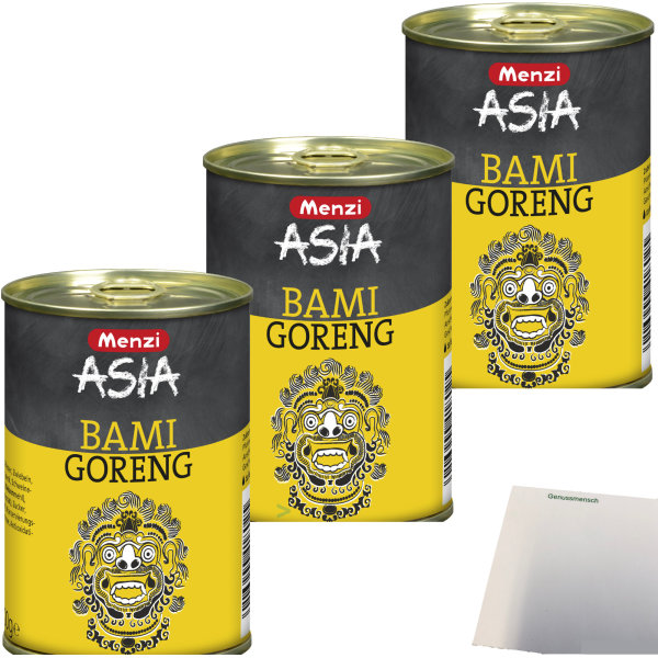 Menzi Bami Goreng 3er Pack (3x400g Dose) + usy Block