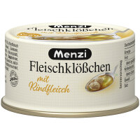 Menzi Fleischklößchen mit Rindfleisch 6er Pack (6x125g Dose) + usy Block