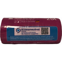Pely Klimaneutral Anti Geruch Müllbeutel praktisch mit Zugband 25 Liter 8er Pack (8x14 Stück) + usy Block