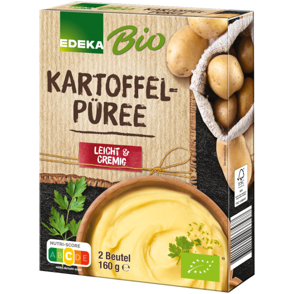 Edeka Bio Kartoffelpüree besonders leicht & cremig (160g Packung)