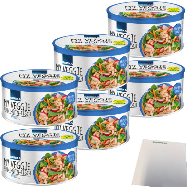 Edeka My Veggie Thun-Wie´n-Fisch in Salzlake 6er Pack (6x150g Dose) + usy Block