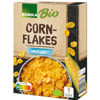 Edeka Cornflakes ungesüßt knusprig geröstete Maisflocken 6er Pack (6x375g Packung) + usy Block