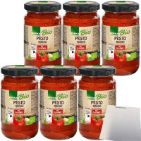 Edeka Bio Pesto Rosso mit Olivenöl 6er Pack (6x190g...