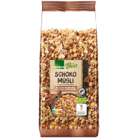 Edeka Bio Schoko Müsli mit Vollmilchschokoladenstückchen und Kakao-Nips 3er Pack (3x750g Packung) + usy Block