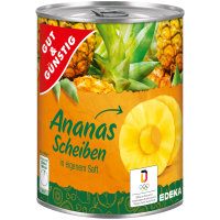 Gut&Günstig Ananas ganze Scheiben in eigenem...