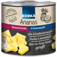 Edeka Ananas-Dessertstücke in Ananassaft fruchtig aromatisch (432g Dose)