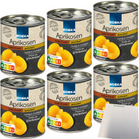 Edeka Aprikosen halbe Frucht gezuckert 6er Pack (6x225g...