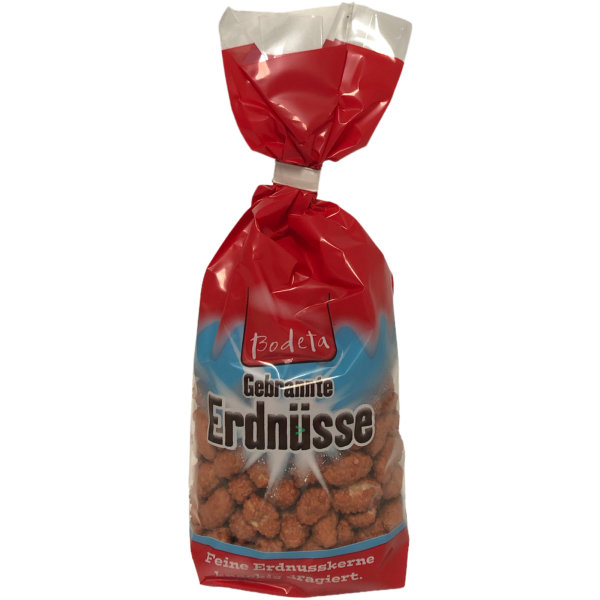 Bodeta gebrannte Erdnüsse Erdnusskerne knackig dragiert (175g Packung)