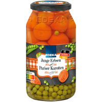 Edeka Junge Erbsen mit Pariser Karotten 3er Pack (3x530g...