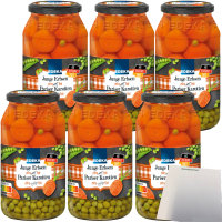 Edeka Junge Erbsen mit Pariser Karotten 6er Pack (6x530g...