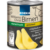 Edeka Williams-Christ-Birnen viertel Frucht gezuckert...