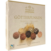 Wiebold Götterfunken Trüffelpralinen ohne Alkohol 3er Pack (3x200g Packung) + usy Block