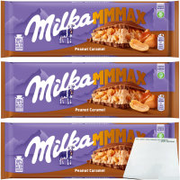 Milka Tafelschokolade Peanut-Caramel Großtafel 3er...