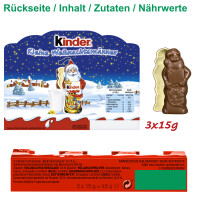Ferrero Kinder kleine Weihnachstmänner 3 Figuren in Aufsteller (45g)